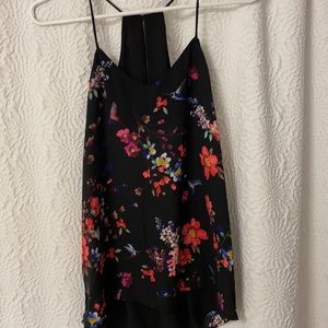 Express black flowered camisole
